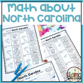 Preview of Math about North Carolina State Symbols through Division Practice