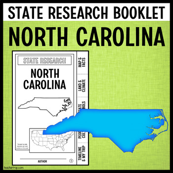 Preview of North Carolina State Report Research Project Tabbed Booklet | Guided Research
