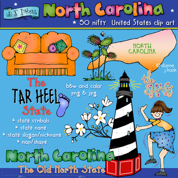 Preview of North Carolina State Symbols Clip Art Download