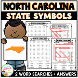 North Carolina State Symbols Word Search Puzzle Worksheets