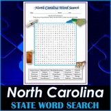 North Carolina State Word Search Puzzle