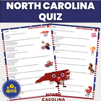 Preview of North Carolina Trivia Quiz | US States Geography Trivia Quiz