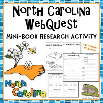 Preview of North Carolina Webquest Worksheets Reading Research Mini Book