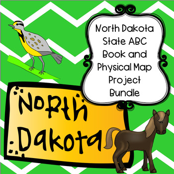 Preview of North Dakota Bundle--North Dakota ABC Book and Physical Map Research Projects
