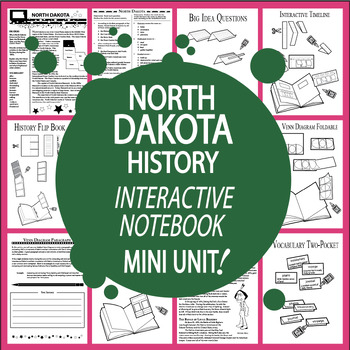 Preview of North Dakota History Unit + AUDIO–ALL North Dakota State Study Content Included