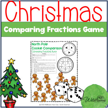 Preview of North Pole Christmas Comparison: Comparing Fractions Bump Game