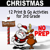 North Pole Christmas Math for 3rd Grade - 12 activities