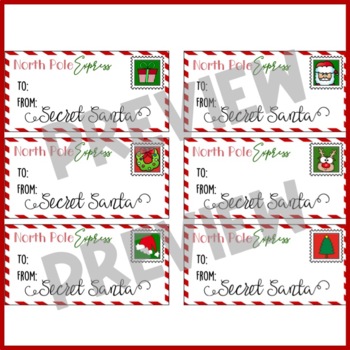 North Pole Express GIFT TAGS by Lauren Powers | Teachers Pay Teachers