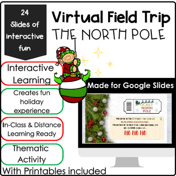 Preview of North Pole Virtual Field Trip Christmas Experience Learning for Google Slides