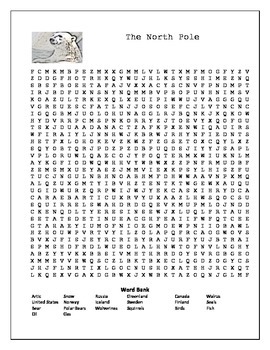 North Pole Wordsearches by Mr Electives | TPT