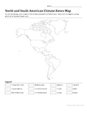 North and South American Climate Zones Map Worksheet
