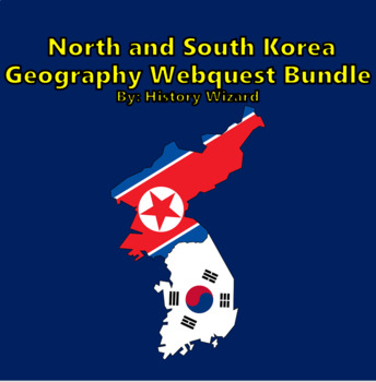 Preview of North and South Korea Geography Webquest Bundle