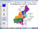 Northeast Region Map and Smartboard Activities