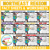 Northeast Region of the United States Fact Sheets + Worksh