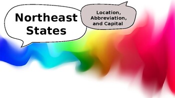 Preview of Northeast State Capitals and Abbreviations Teacher Ppt