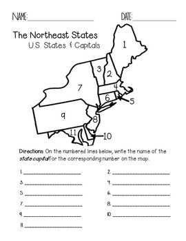 Northeast States And Capitals Quiz Pack By Faith And Fourth TpT   Original 2760818 2 