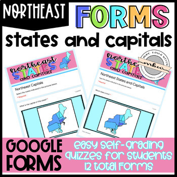 Preview of Northeast States and Capitals Quizzes