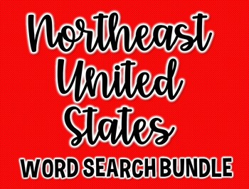 Preview of Northeastern United States Geography Vocabulary Word Search Bundle