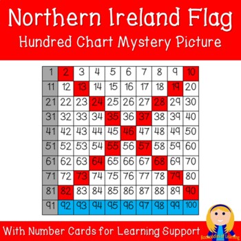 Preview of Northern Ireland St. Patrick's Cross Alabama Flag Hundred Chart Mystery Picture