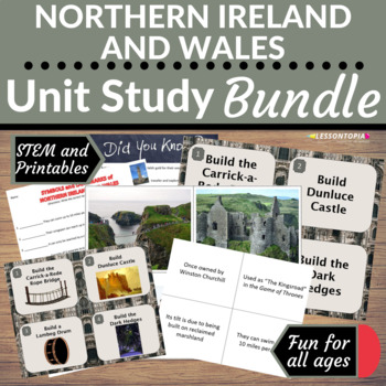 Preview of Northern Ireland and Wales | Unit Studies | Bundle