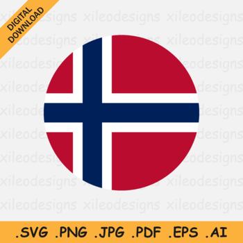 Norwegian Flag Fabric, Wallpaper and Home Decor | Spoonflower