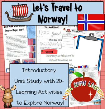 Preview of Norway Country Unit Study Around the World Learn About Norway