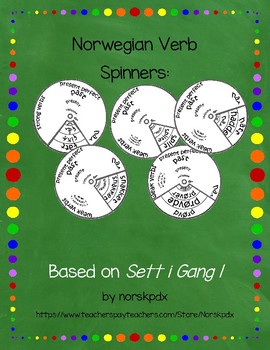 Preview of Norwegian Verb Spinners:  Based on Sett i Gang 1