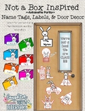 Not A Box Antoinette Portis Inspired Door Decor, Name Tags