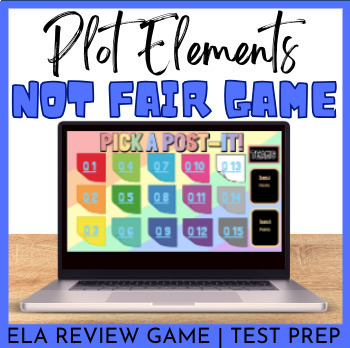 Preview of Not Fair Game | Review Game | Story Elements | Plot | Test Prep | Middle School