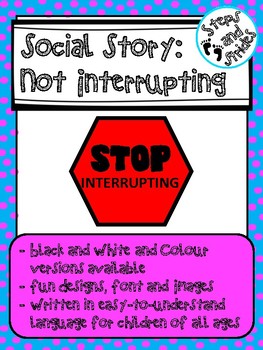 Preview of Not Interrupting: Social Story