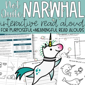 Preview of Not Quite Narwhal Craft Interactive Read Aloud and Activities | Identity