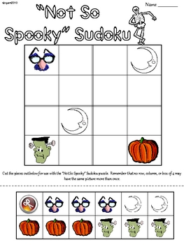 Preview of Halloween Primary Sudoku