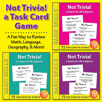 Preview of Not Trivia! Task Card Game for All Subjects {Bundle} General Knowledge | Fun