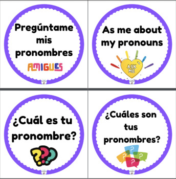 Preview of Not your typical pronouns set - bilingual