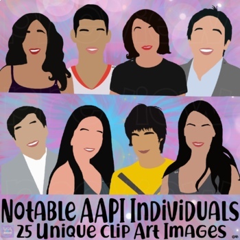 Preview of Notable AAPI Individuals Clip Art Set