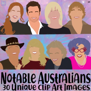 Preview of Notable Australians Clip Art Set