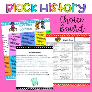 Preview of Notable Black Figure Choice Board | Black History Choice Board!