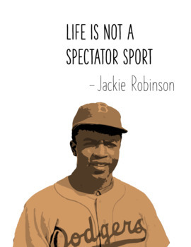 Jackie Robinson Quote Growth Mindset Poster | Black History Month