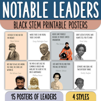 Preview of Notable Black STEM Leaders Posters | Influential Black Scientists and Inventors