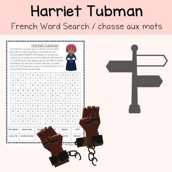 Preview of Notable Figure : Harriet Tubman - Mini biographie et chasse aux mots