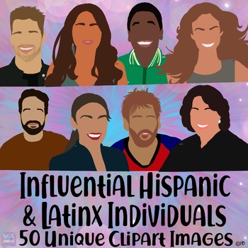 Preview of Notable Hispanic / Latinx Individuals Clip Art Set