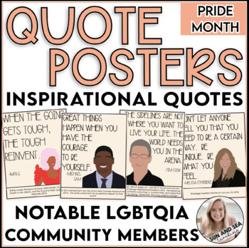 Preview of Notable LGBTQ Community INSPIRATIONAL Quote Posters with Context | Pride Month