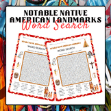 Notable Native American Landmarks Word Search | Native Ame
