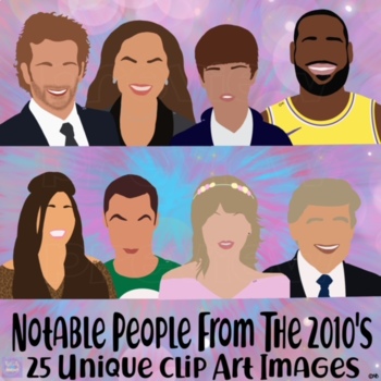 Preview of Notable People From The 2010s Clip Art Set