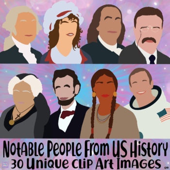 Preview of Notable People From US History Clip Art Set