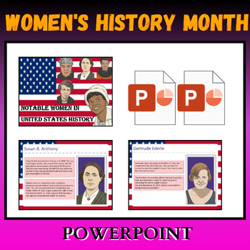 Preview of Notable Women in United States History PowerPoint for 3rd-5th Grade