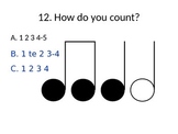 MUSIC Notation PowerPoint w/Multiple Choice Answers