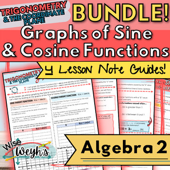 Preview of NOTE GUIDE BUNDLE!  Graphs of Sine & Cosine Functions (Sinusoidal Functions)
