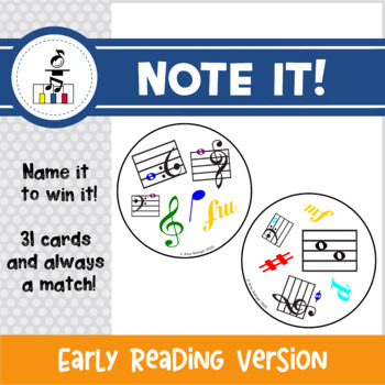Preview of Note It (Early Reading Version) - a musical music game inspired by Spot It