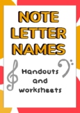 Note Letter Names in Treble and Bass Clef (perfect for sub